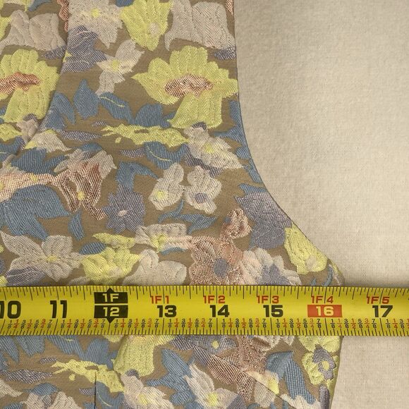 Calvin Klein Floral Pastel Embroidered Sheath Dress Sleeveless Pencil- 2 - Picture 5 of 15